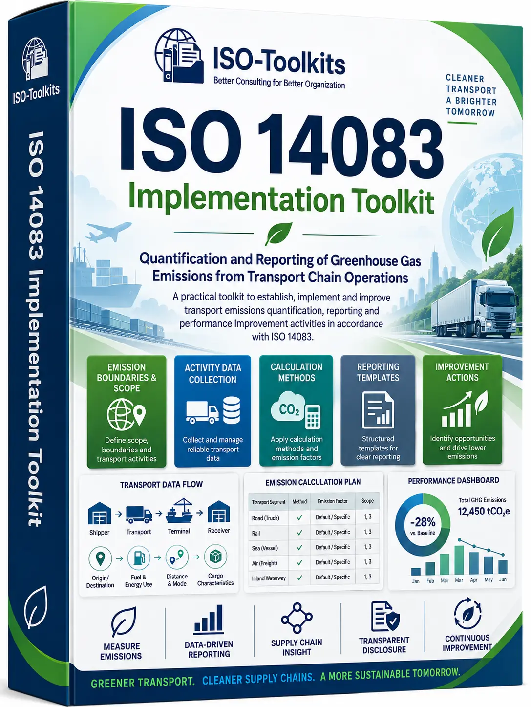 ISO 14083:2023 Transport Chain GHG Emissions Implementation Toolkit Cover