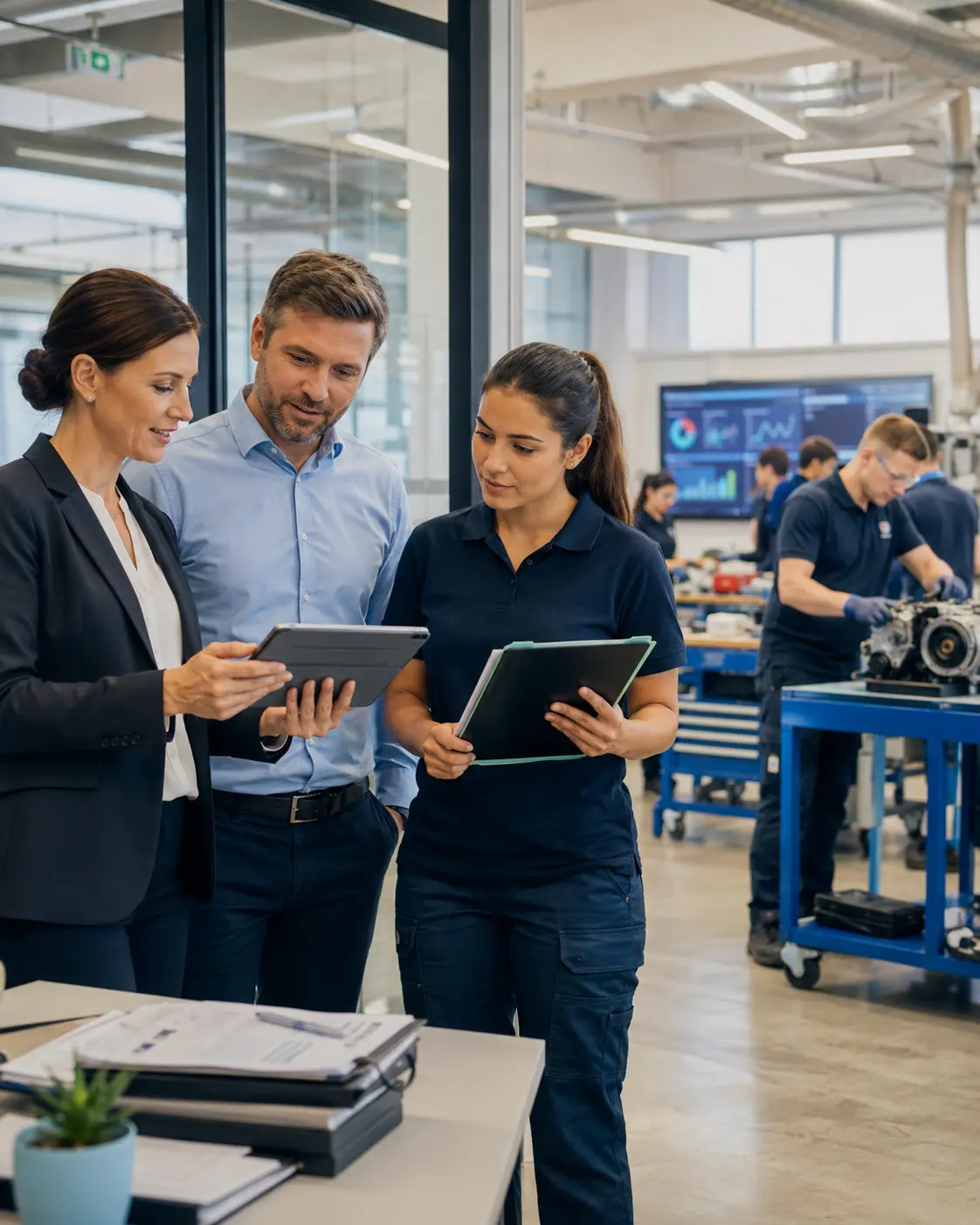 Education and training organization reviewing course quality and learner records