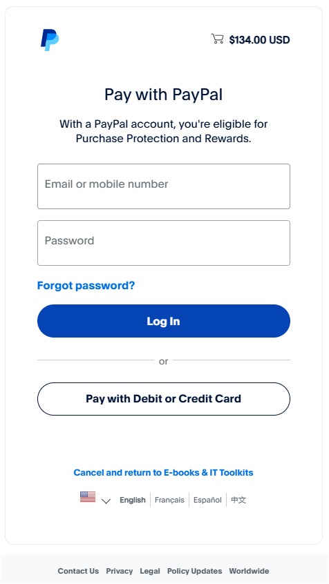 Pay with PayPal