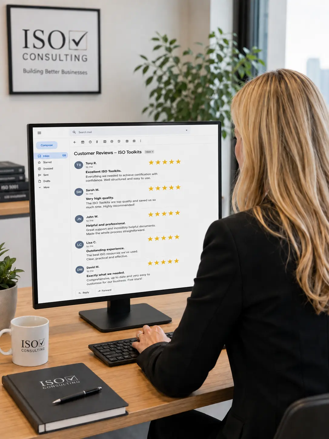 Customer reviews and ISO toolkit testimonials